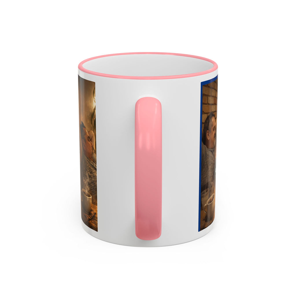 Autism Puzzle Heart Illustration Mug | Accent Rim & Handle