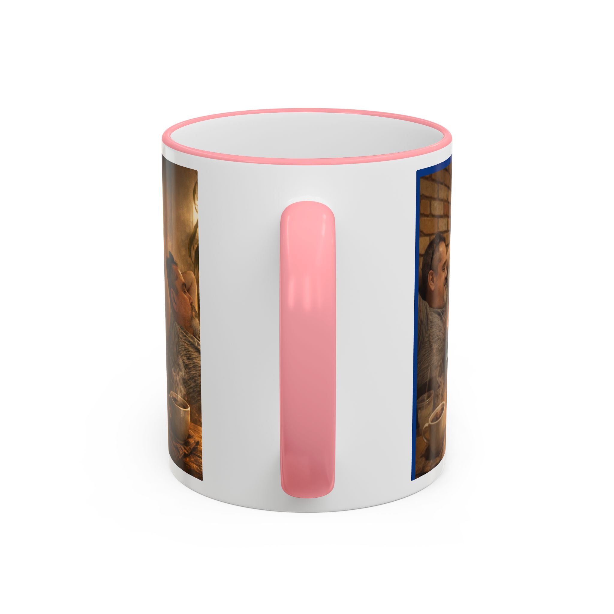 Autism Puzzle Heart Illustration Mug | Accent Rim & Handle
