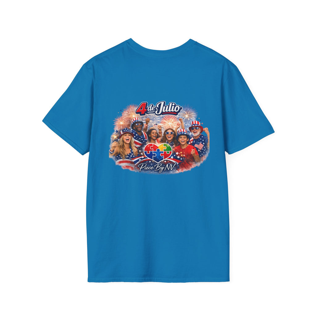Autism Awareness American Flag 4th of July T-Shirt | Inclusion Patriotic Design