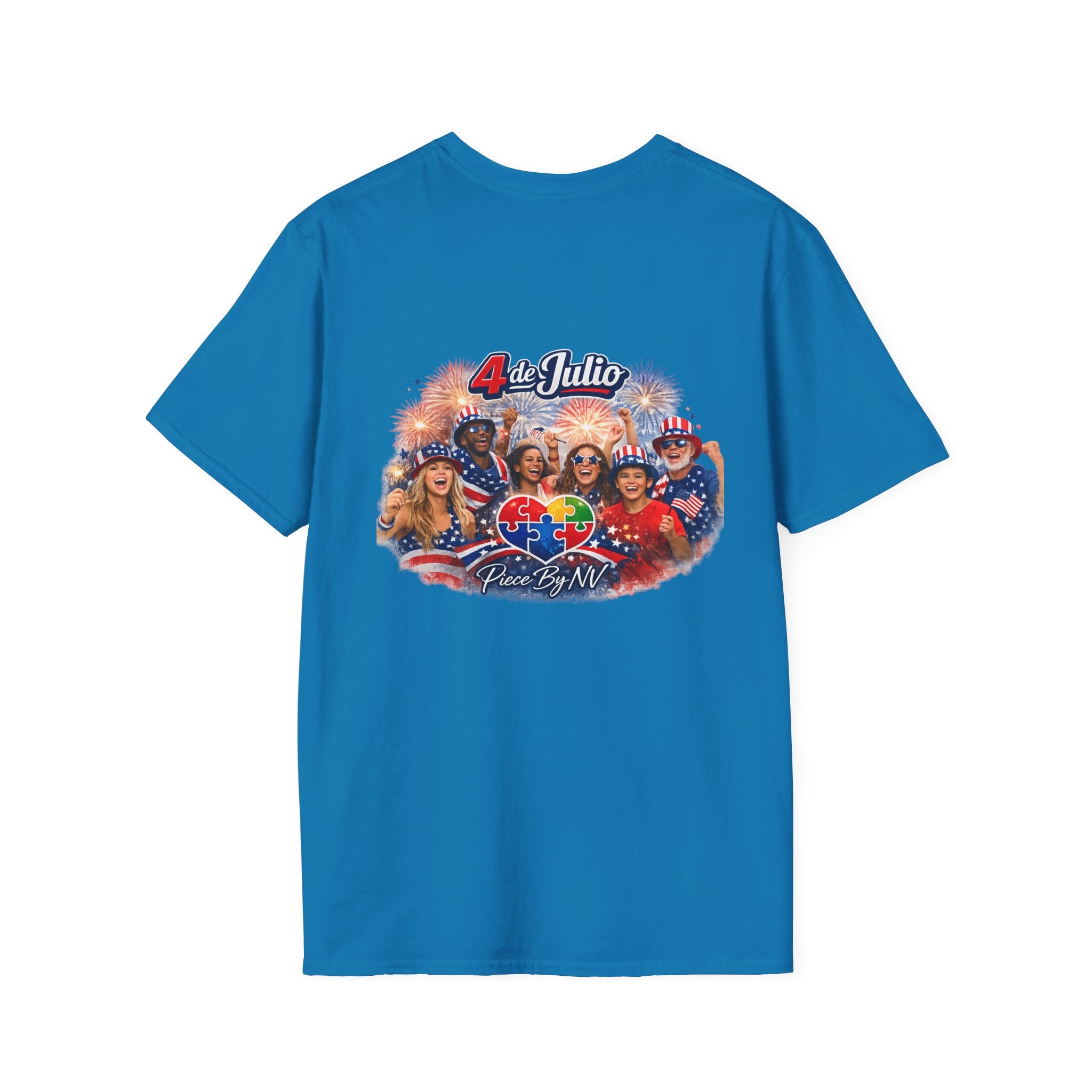 Autism Awareness American Flag 4th of July T-Shirt | Inclusion Patriotic Design