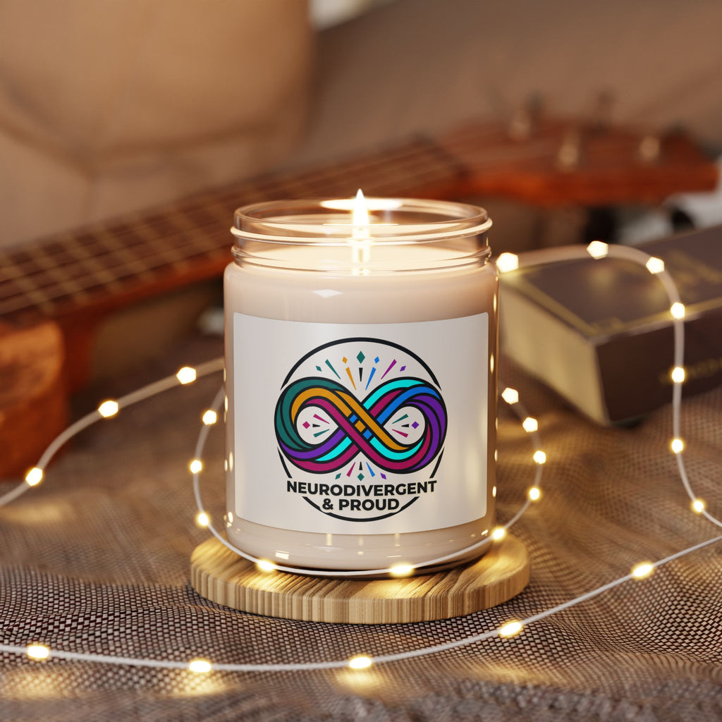 Neurodivergent & Proud Candle, Soy Scented 9oz | Autistic Pride, Sensory-Friendly