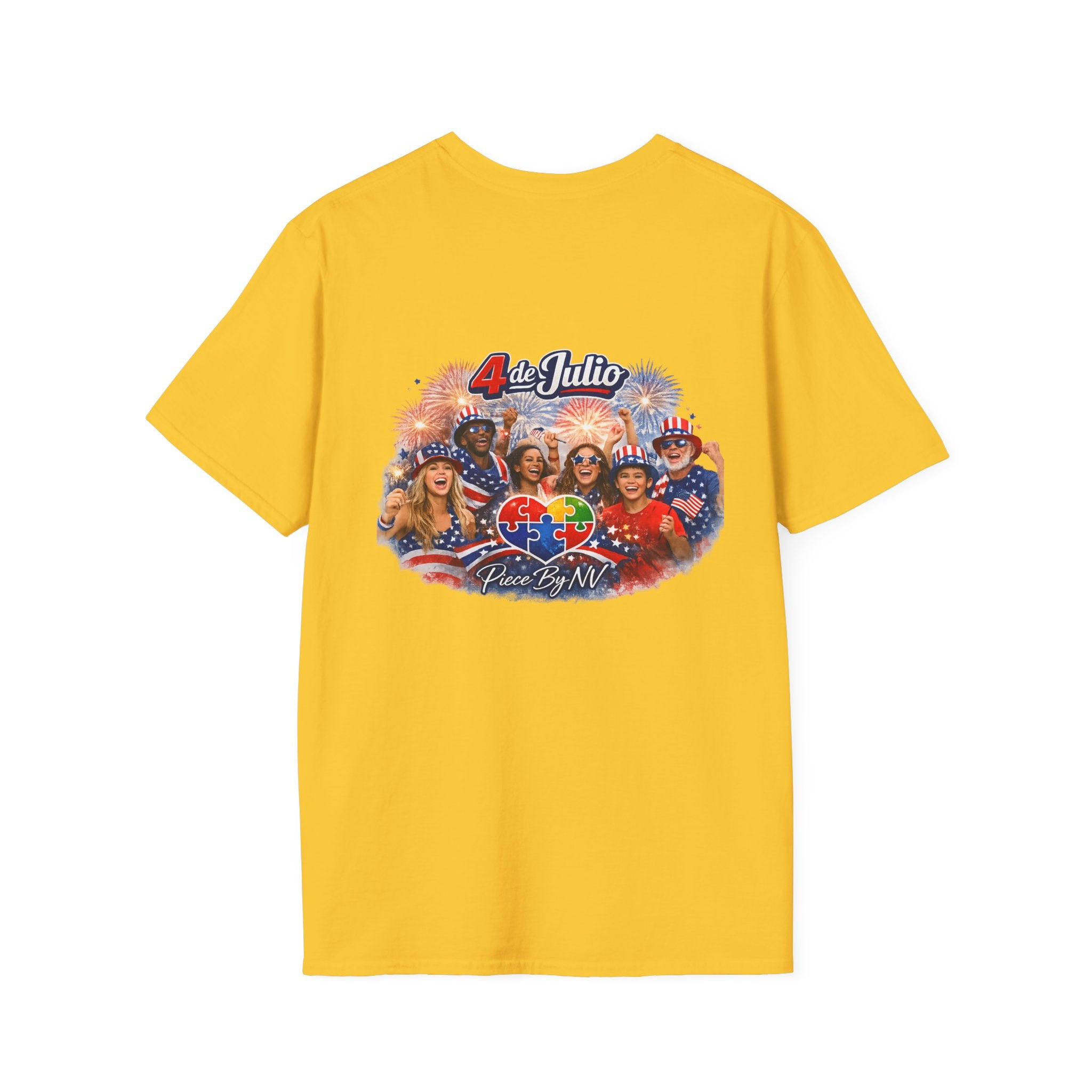 Autism Awareness American Flag 4th of July T-Shirt | Inclusion Patriotic Design