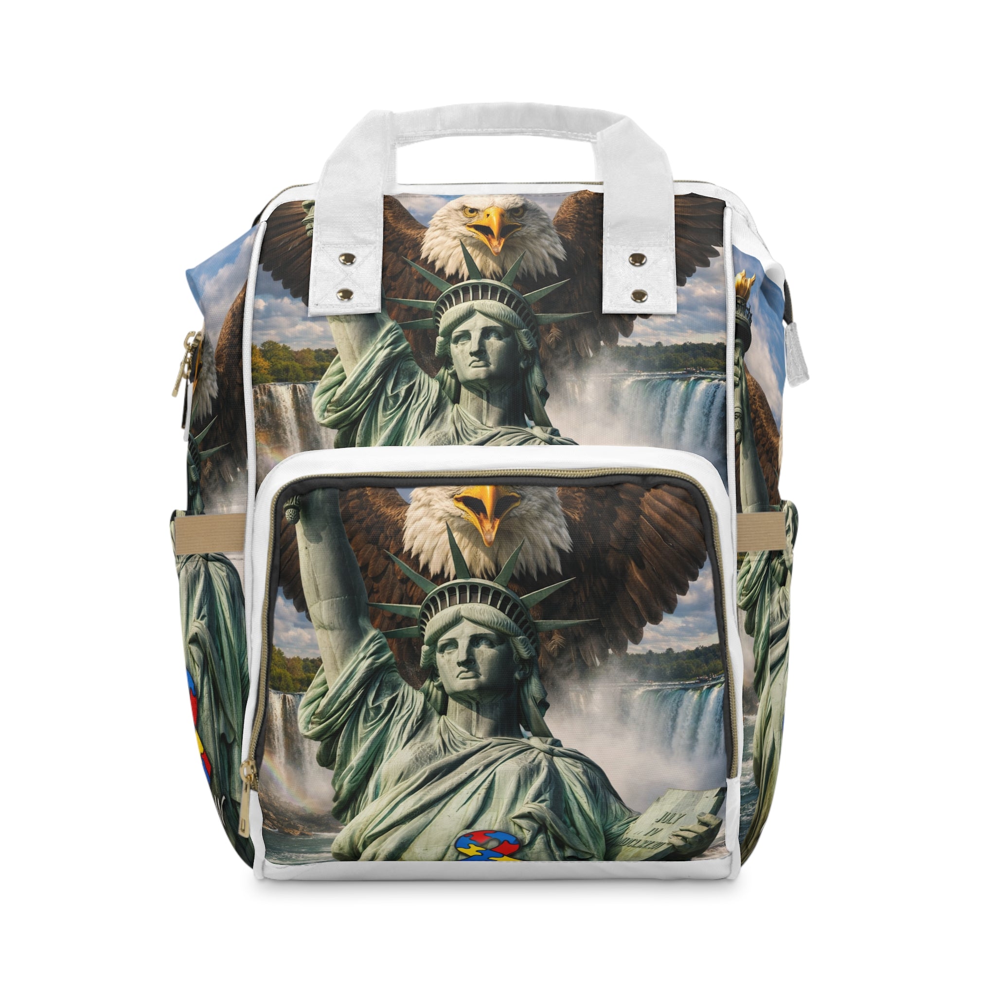 Statue of Liberty Diaper Backpack — Patriotic Multifunctional Baby Bag
