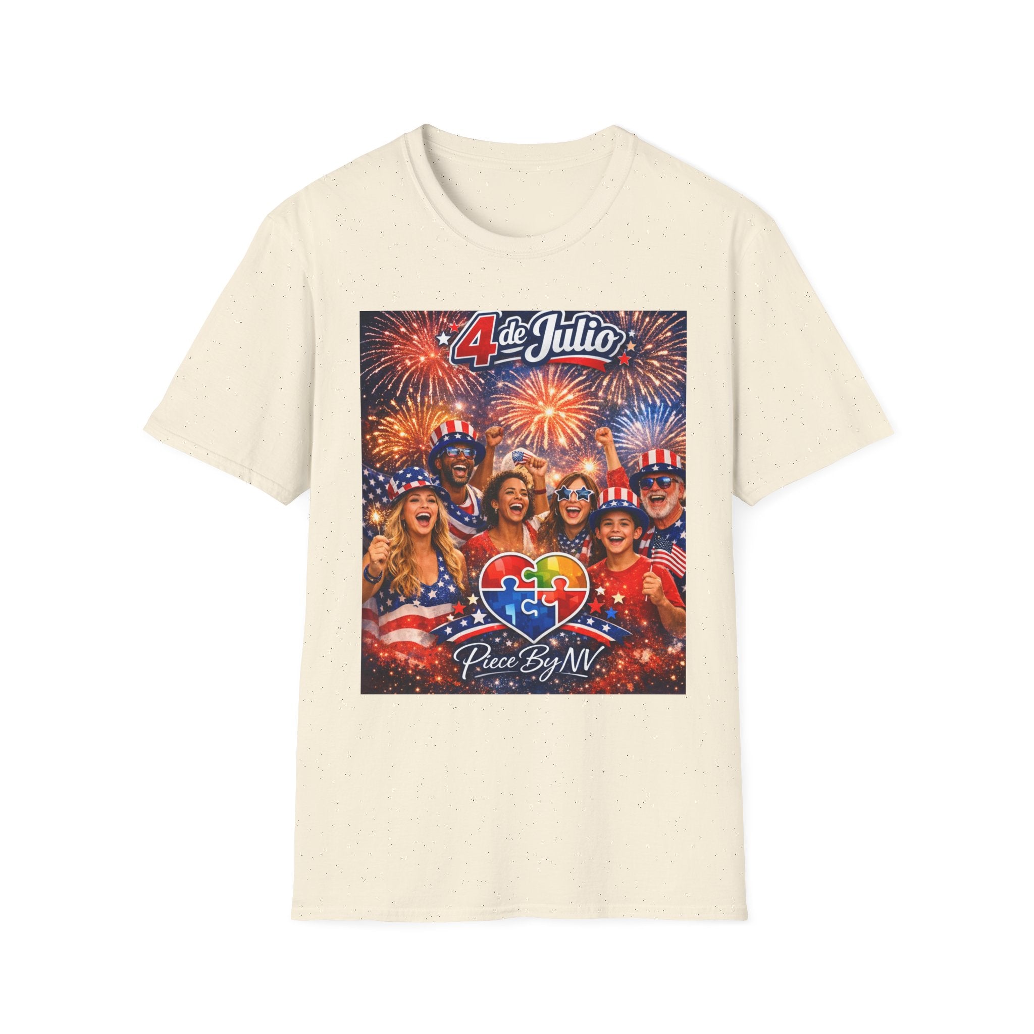 Autism Awareness American Flag 4th of July T-Shirt | Inclusion Patriotic Design