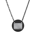 Engraved Circle Nameplate Necklace | Personalized Round Pendant, Custom Engraving