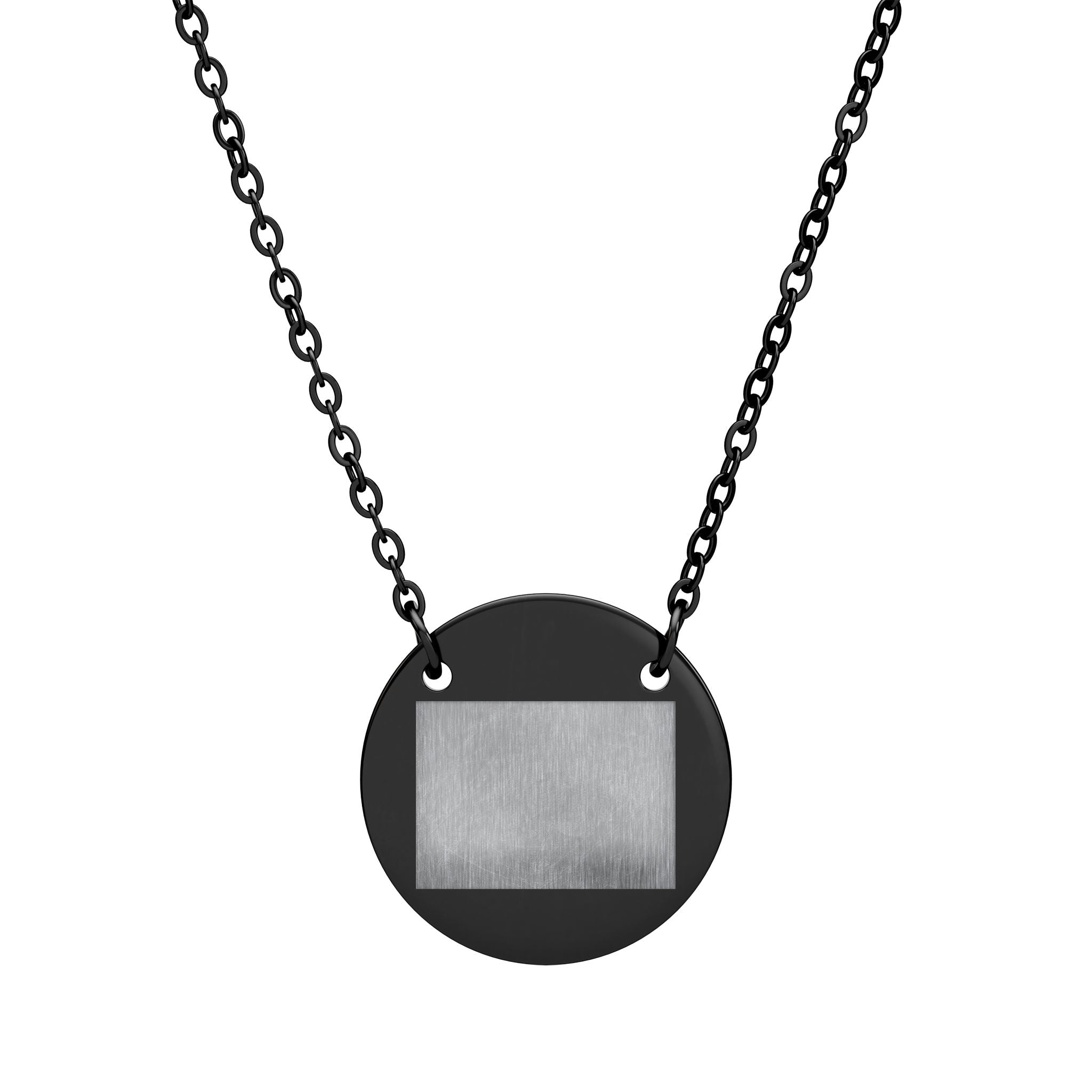 Engraved Circle Nameplate Necklace | Personalized Round Pendant, Custom Engraving