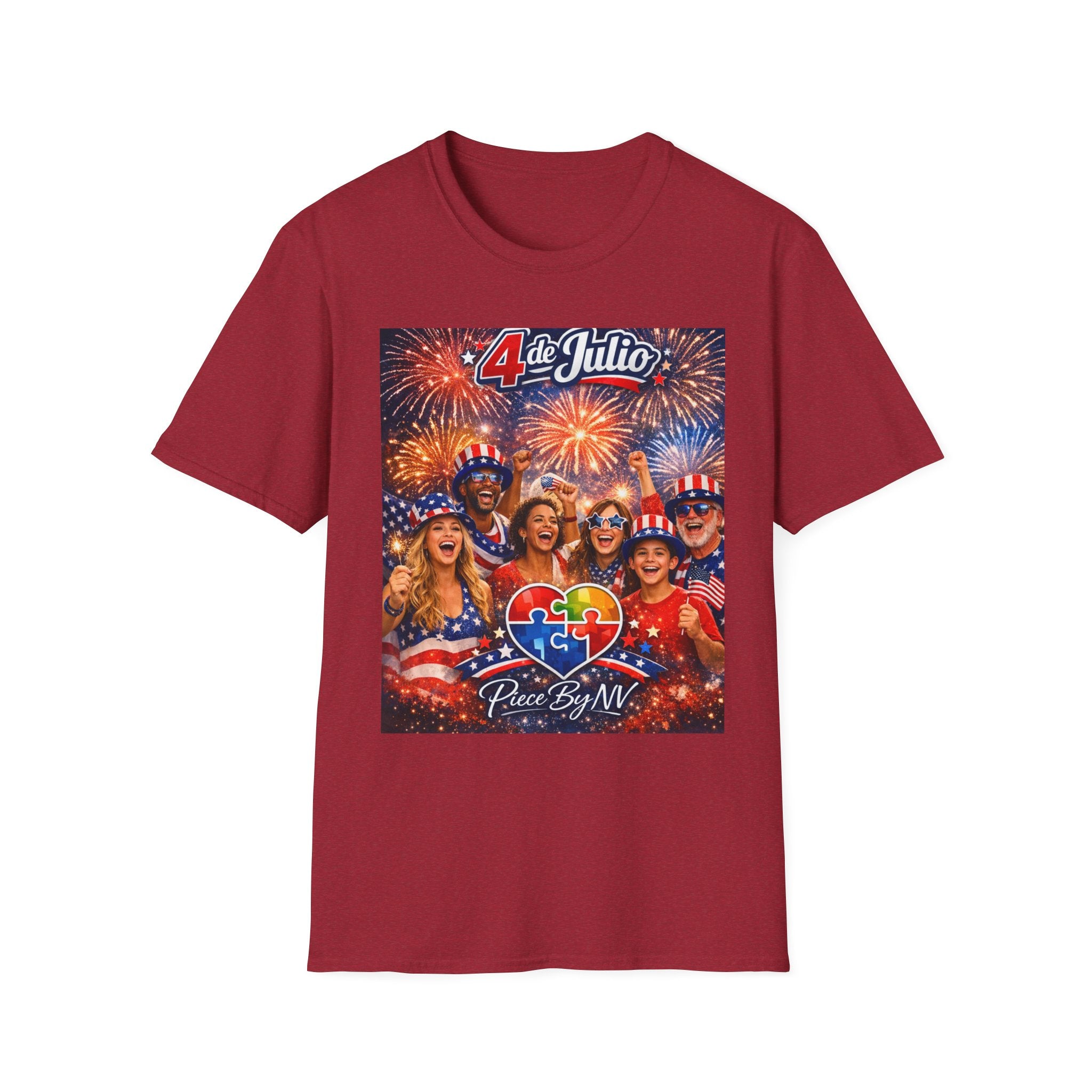 Autism Awareness American Flag 4th of July T-Shirt | Inclusion Patriotic Design