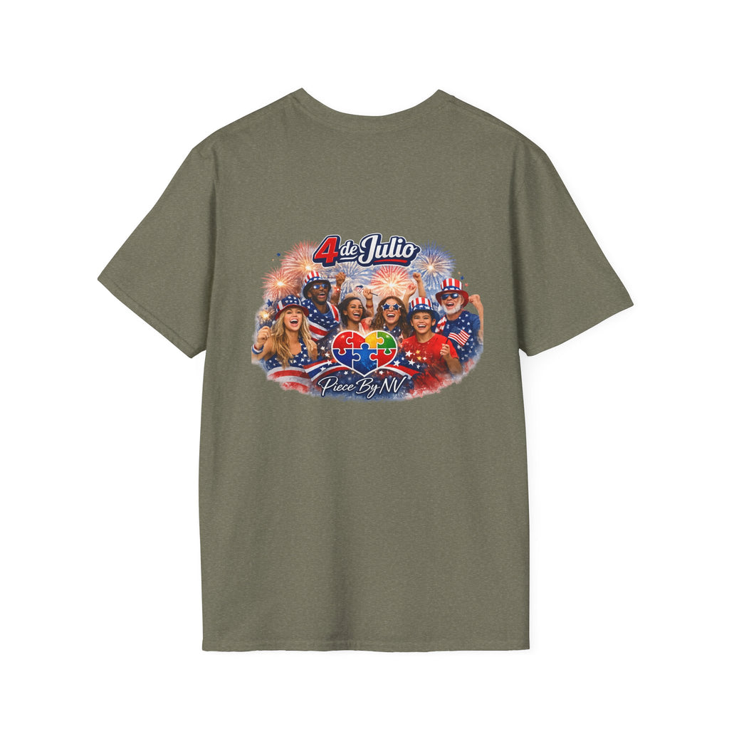 Autism Awareness American Flag 4th of July T-Shirt | Inclusion Patriotic Design