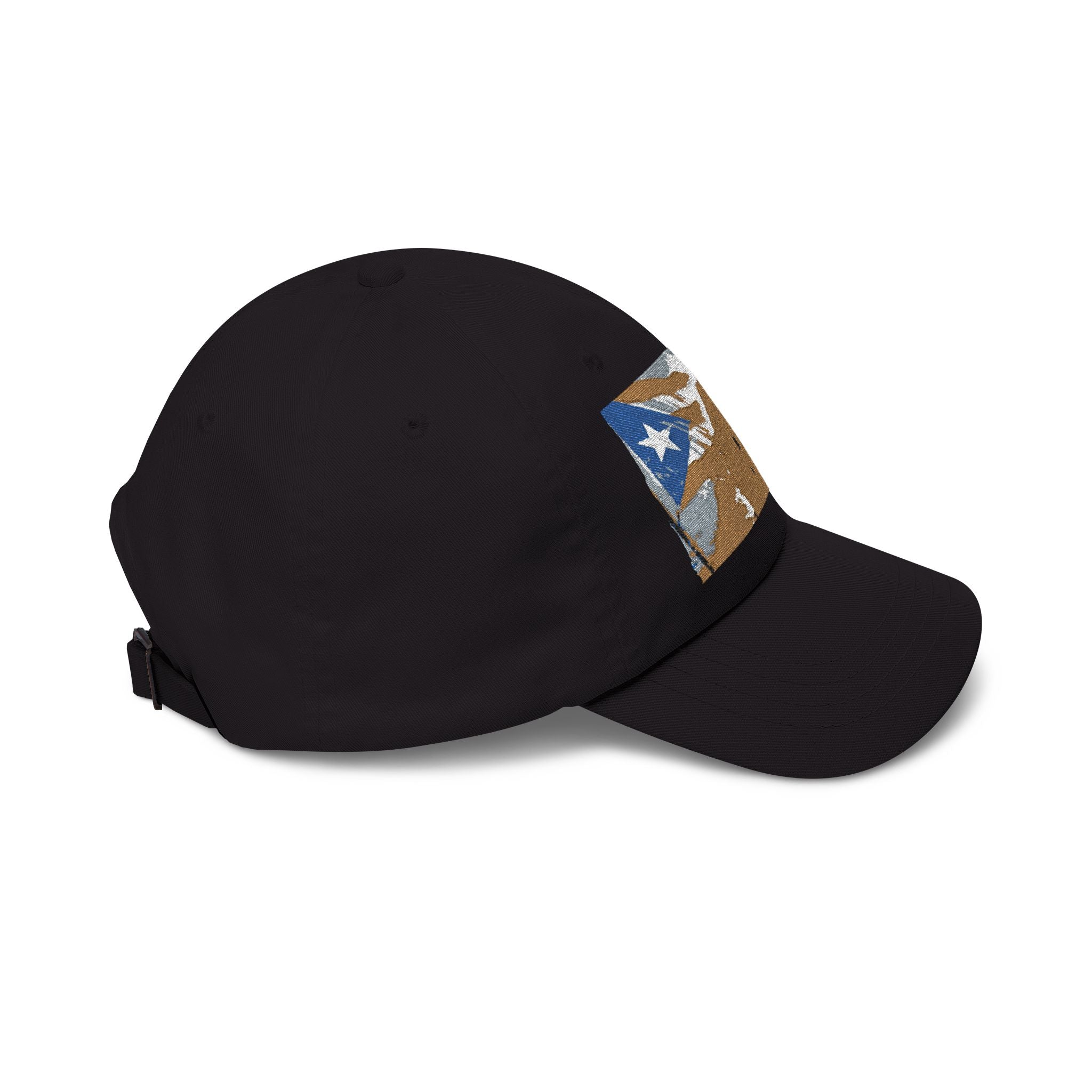 Puerto Rican Flag Surf Shack Dad Cap | Retro Beach Illustration Dad Cap