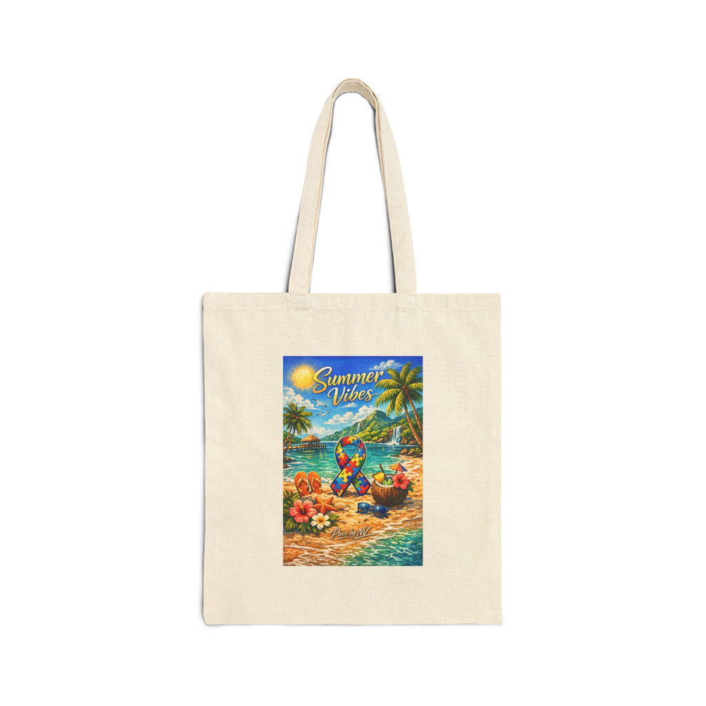 Summer Vibes Beach Scene Tote