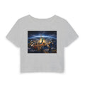 Statue of Liberty Cityscape Baby Tee | New York Skyline Graphic
