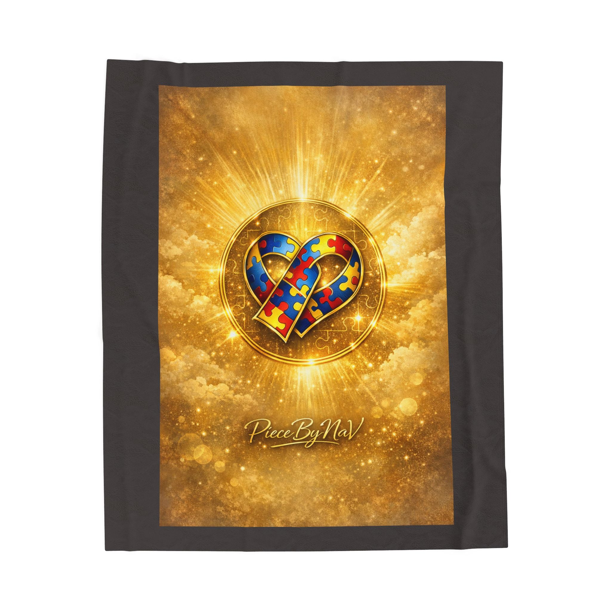 Copy of Autism Awareness Puzzle Heart Velveteen Plush Blanket