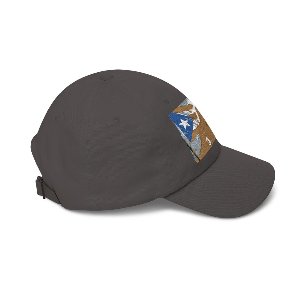 Puerto Rican Flag Surf Shack Dad Cap | Retro Beach Illustration Dad Cap