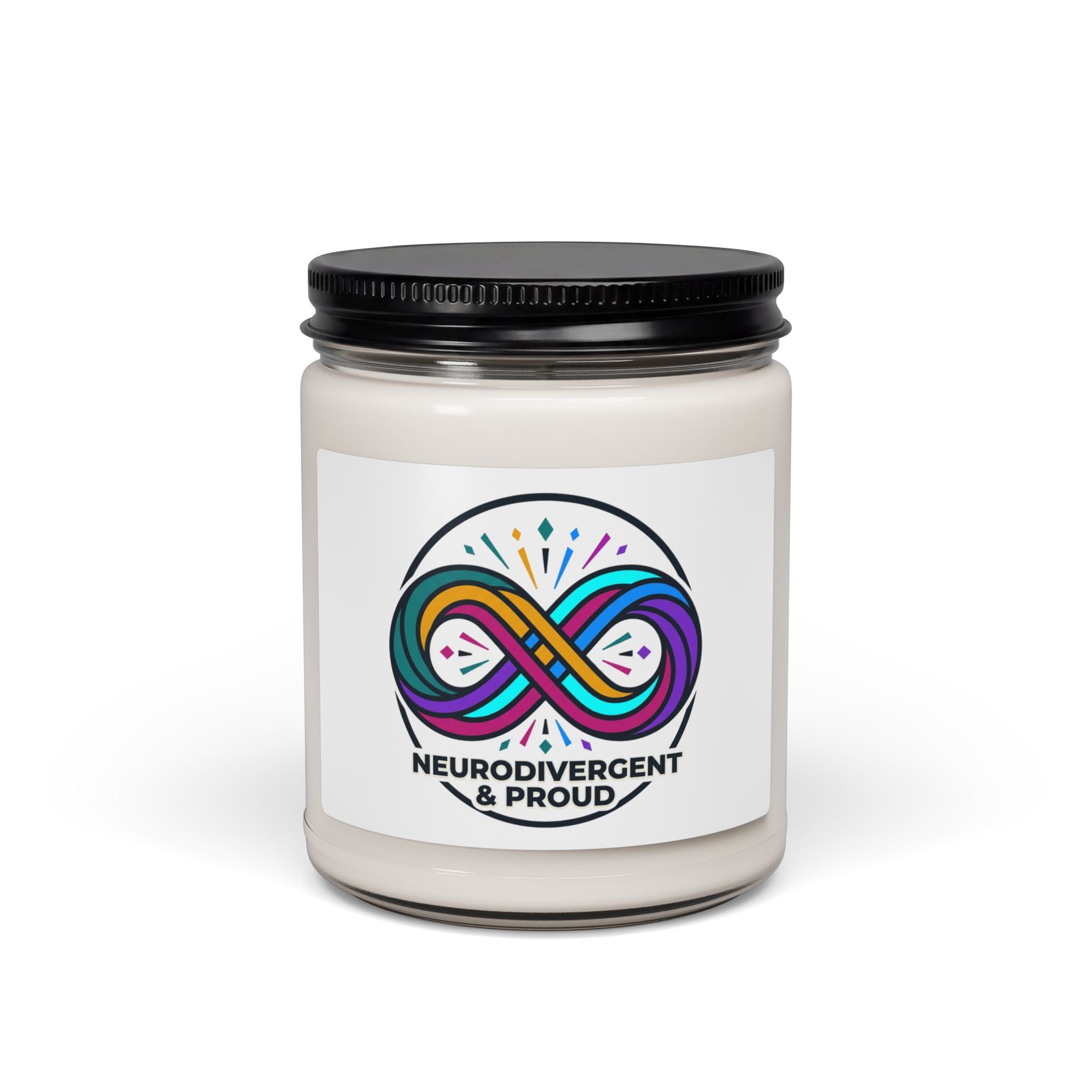 Neurodivergent & Proud Candle, Soy Scented 9oz | Autistic Pride, Sensory-Friendly