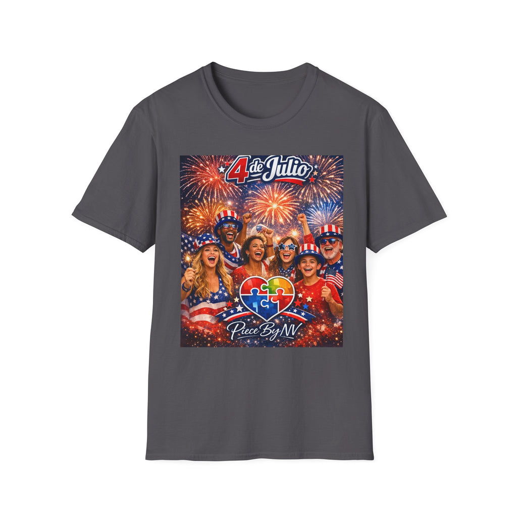 Autism Awareness American Flag 4th of July T-Shirt | Inclusion Patriotic Design