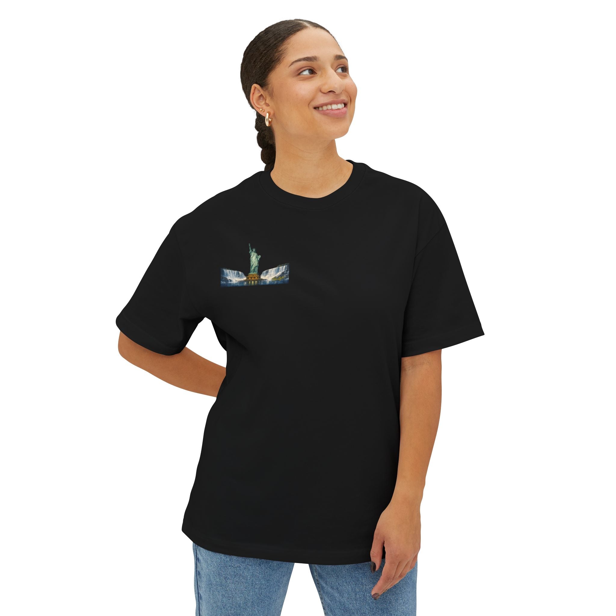 Statue of Liberty Eagle Back Print T-Shirt | Patriotic Liberty Artwork