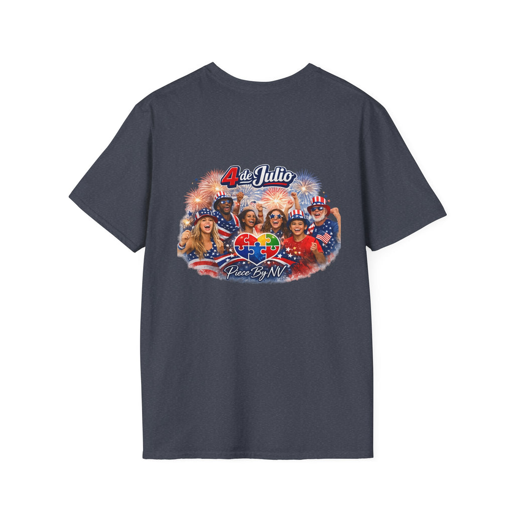 Autism Awareness American Flag 4th of July T-Shirt | Inclusion Patriotic Design