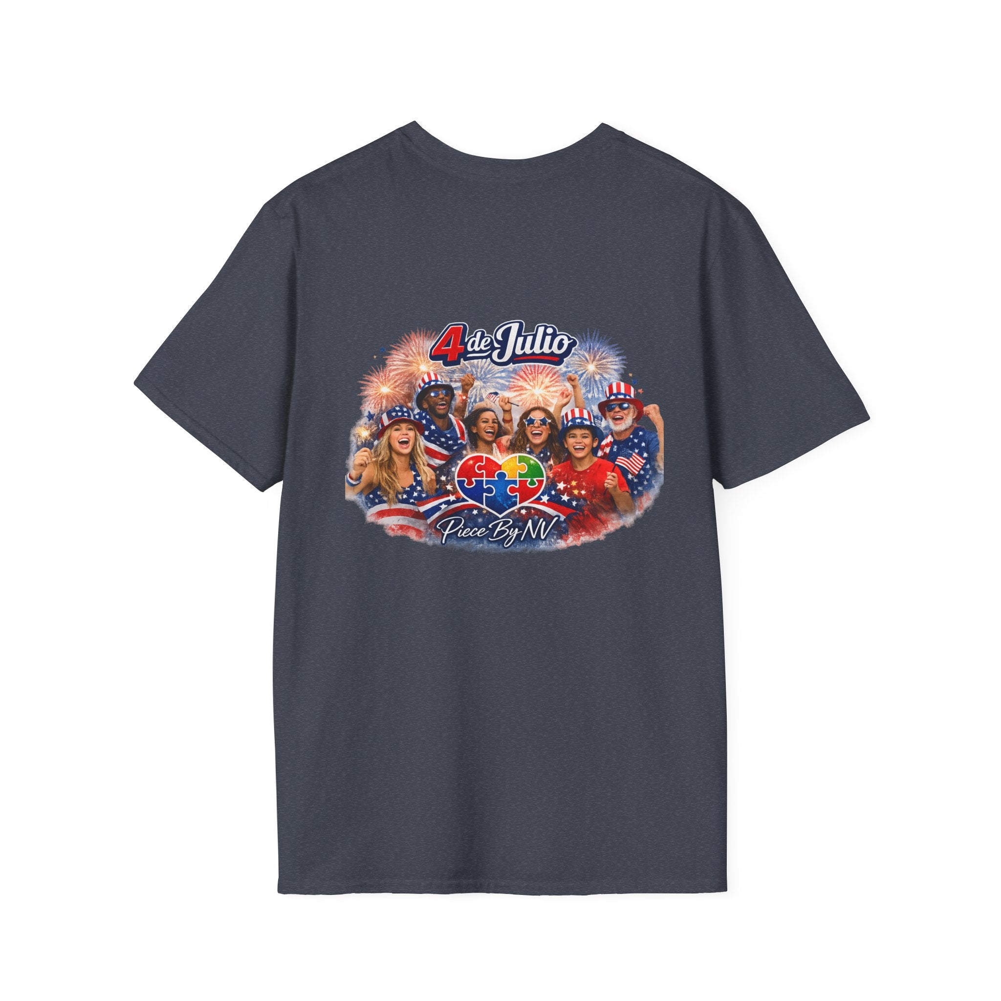 Autism Awareness American Flag 4th of July T-Shirt | Inclusion Patriotic Design