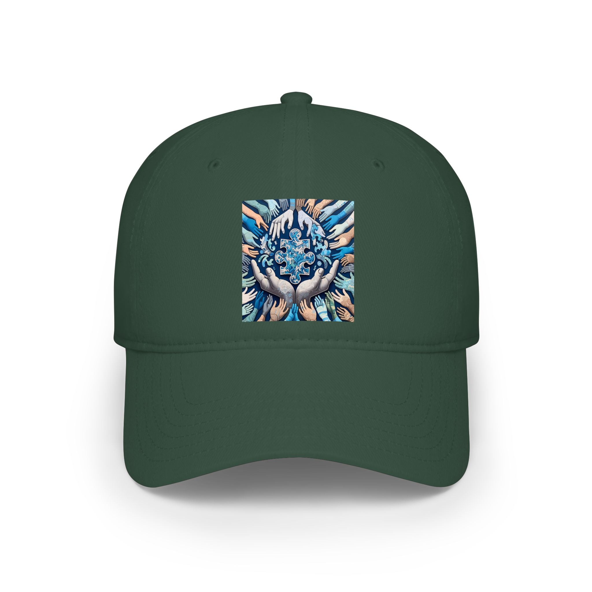 Helping Hands Mandala Baseball Cap — Community & Kindness Embroidered Hat