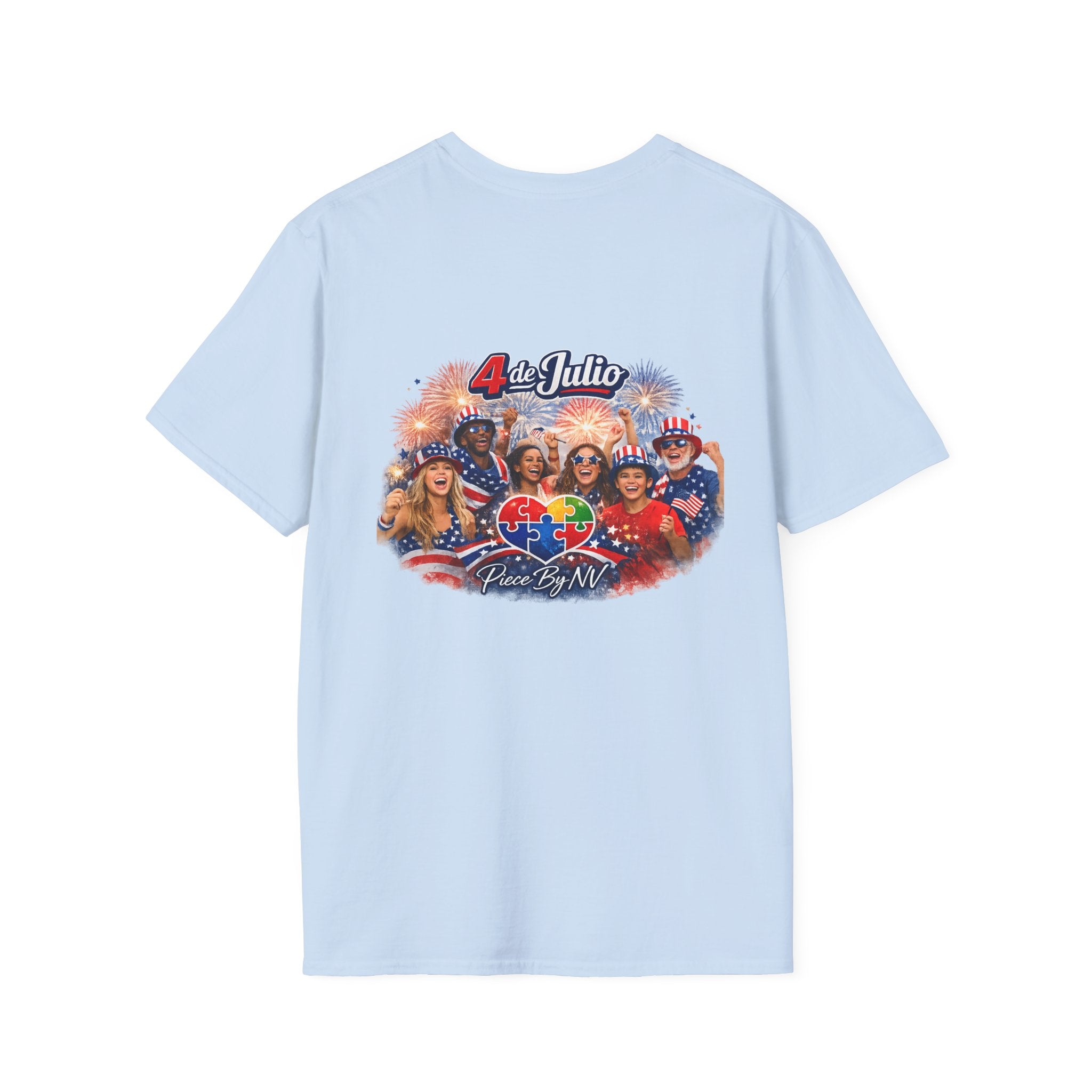 Autism Awareness American Flag 4th of July T-Shirt | Inclusion Patriotic Design