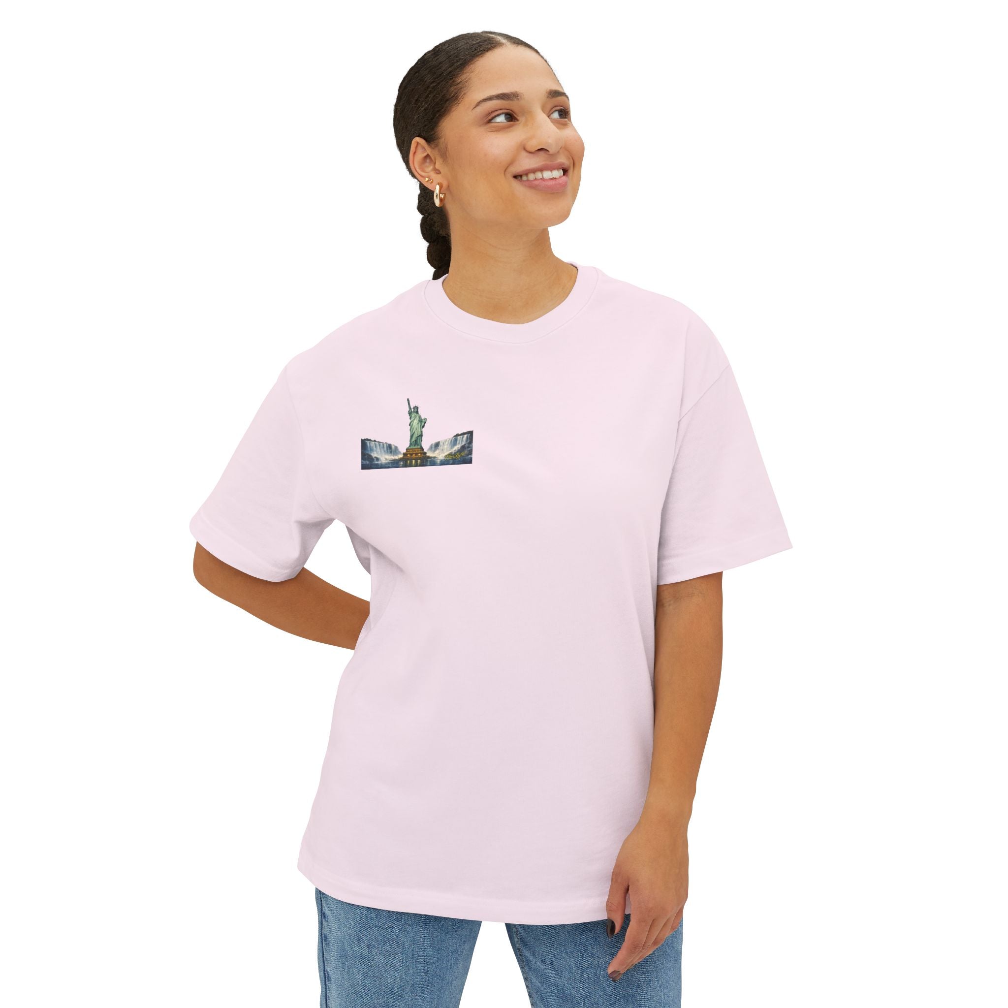 Statue of Liberty Eagle Back Print T-Shirt | Patriotic Liberty Artwork