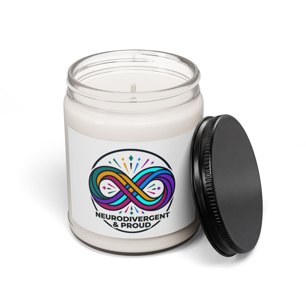 Neurodivergent & Proud Candle, Soy Scented 9oz | Autistic Pride, Sensory-Friendly