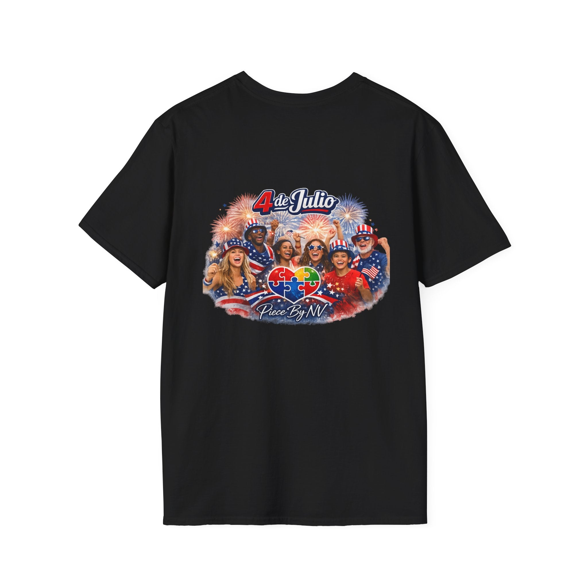 Autism Awareness American Flag 4th of July T-Shirt | Inclusion Patriotic Design