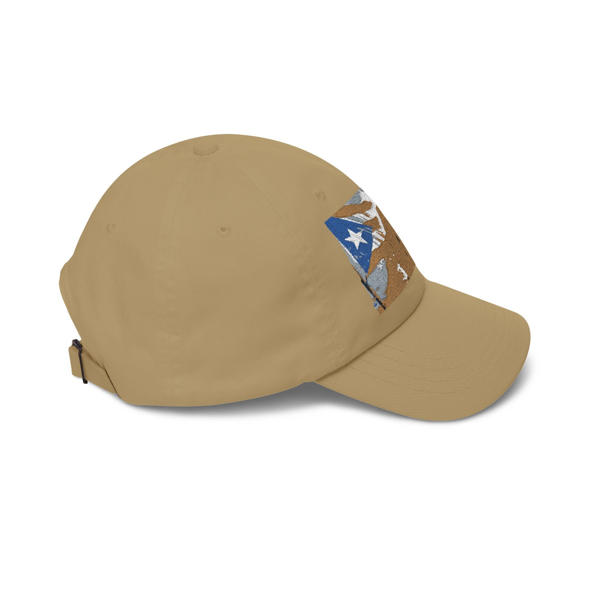 Puerto Rican Flag Surf Shack Dad Cap | Retro Beach Illustration Dad Cap
