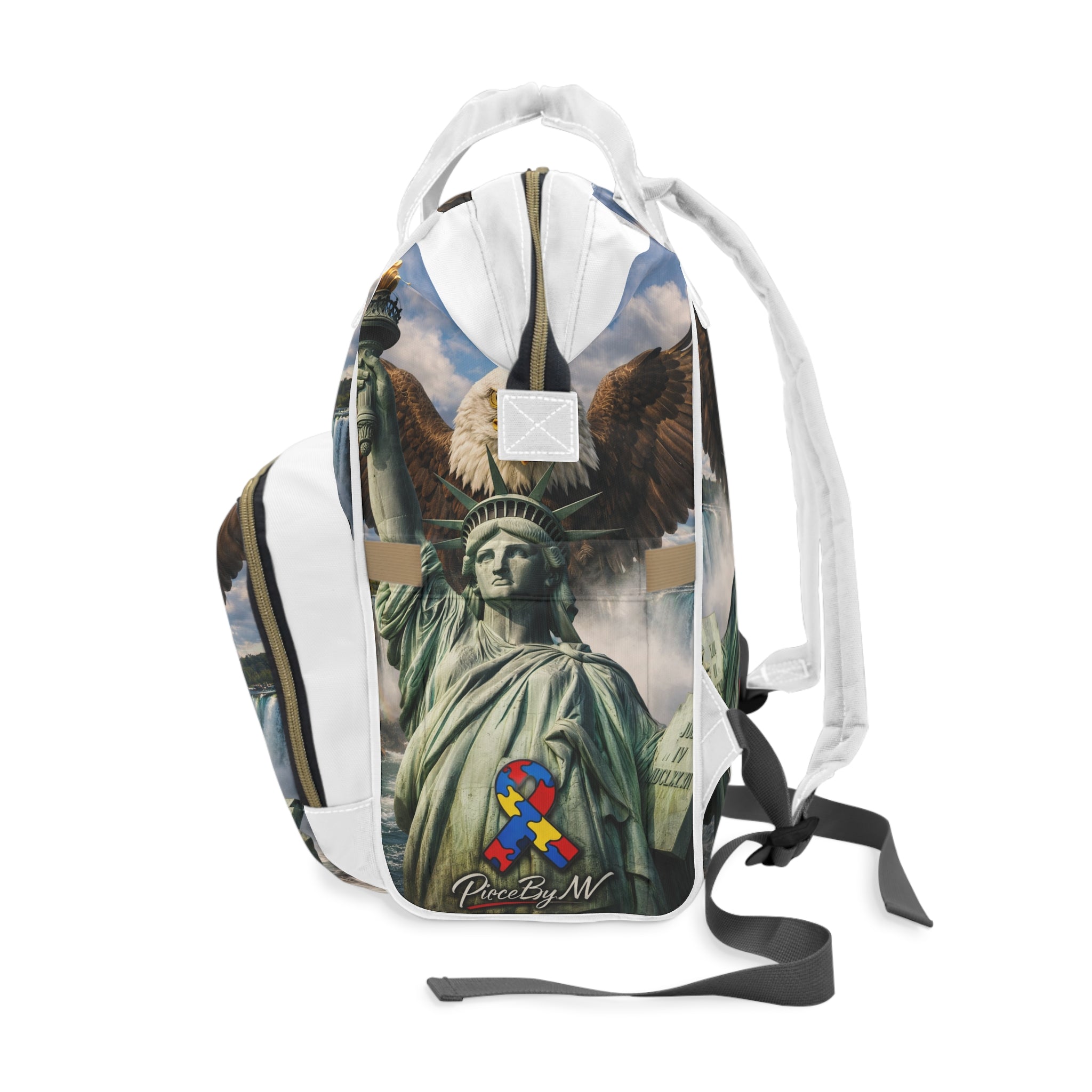 Statue of Liberty Diaper Backpack — Patriotic Multifunctional Baby Bag
