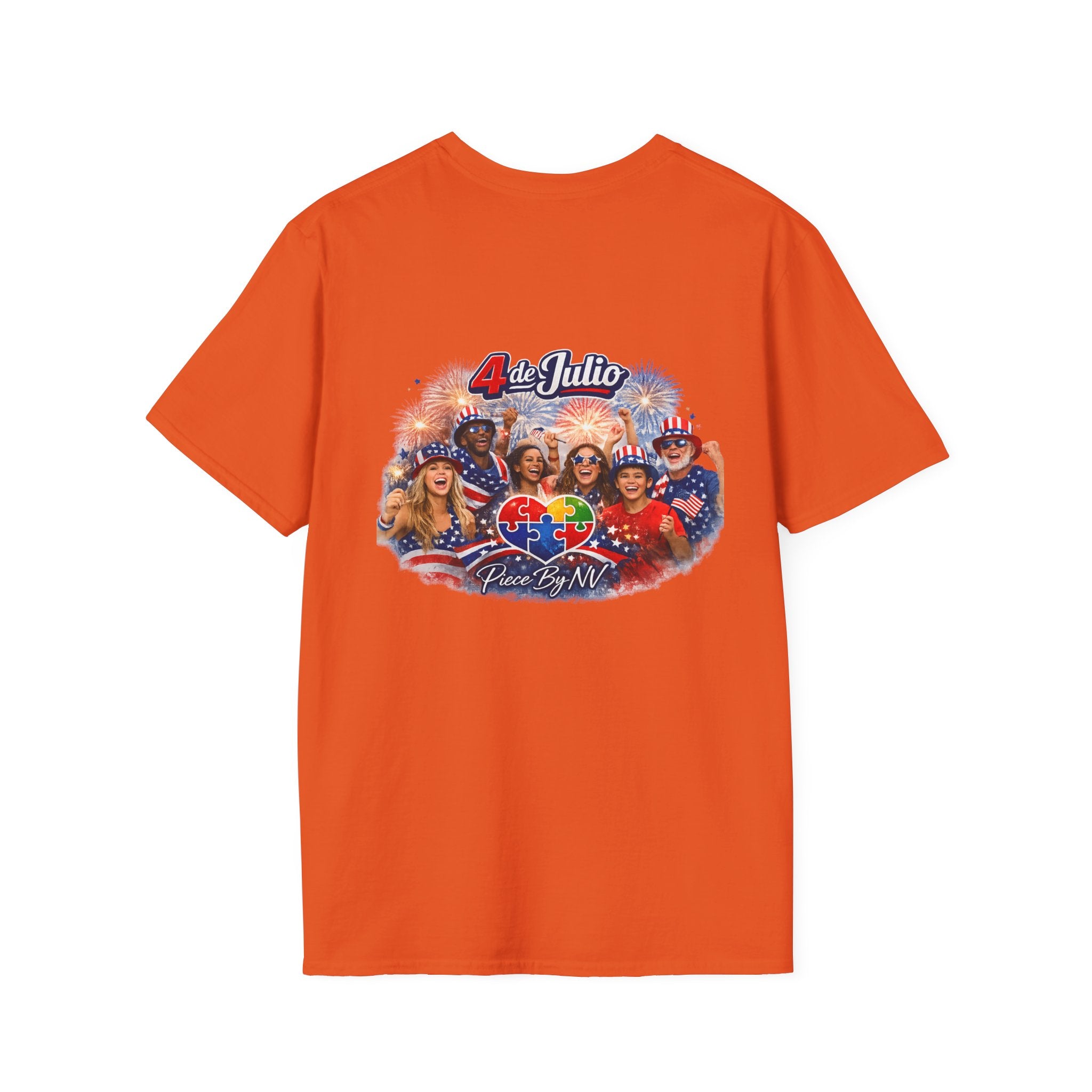 Autism Awareness American Flag 4th of July T-Shirt | Inclusion Patriotic Design