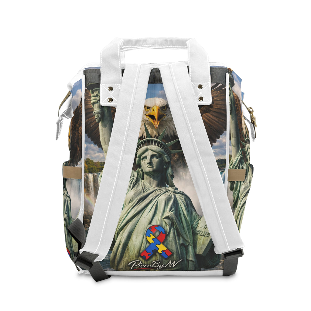 Statue of Liberty Diaper Backpack — Patriotic Multifunctional Baby Bag