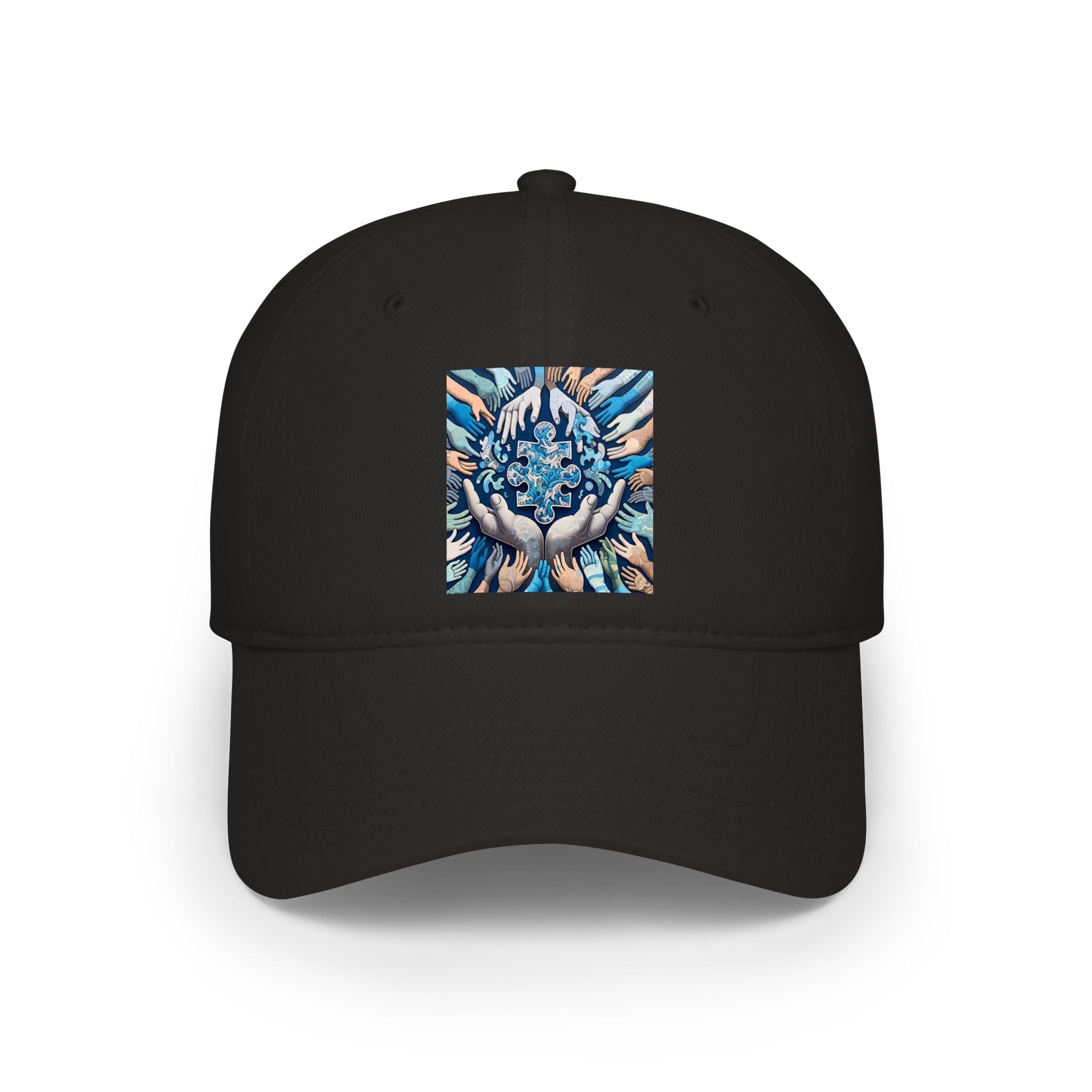 Helping Hands Mandala Baseball Cap — Community & Kindness Embroidered Hat