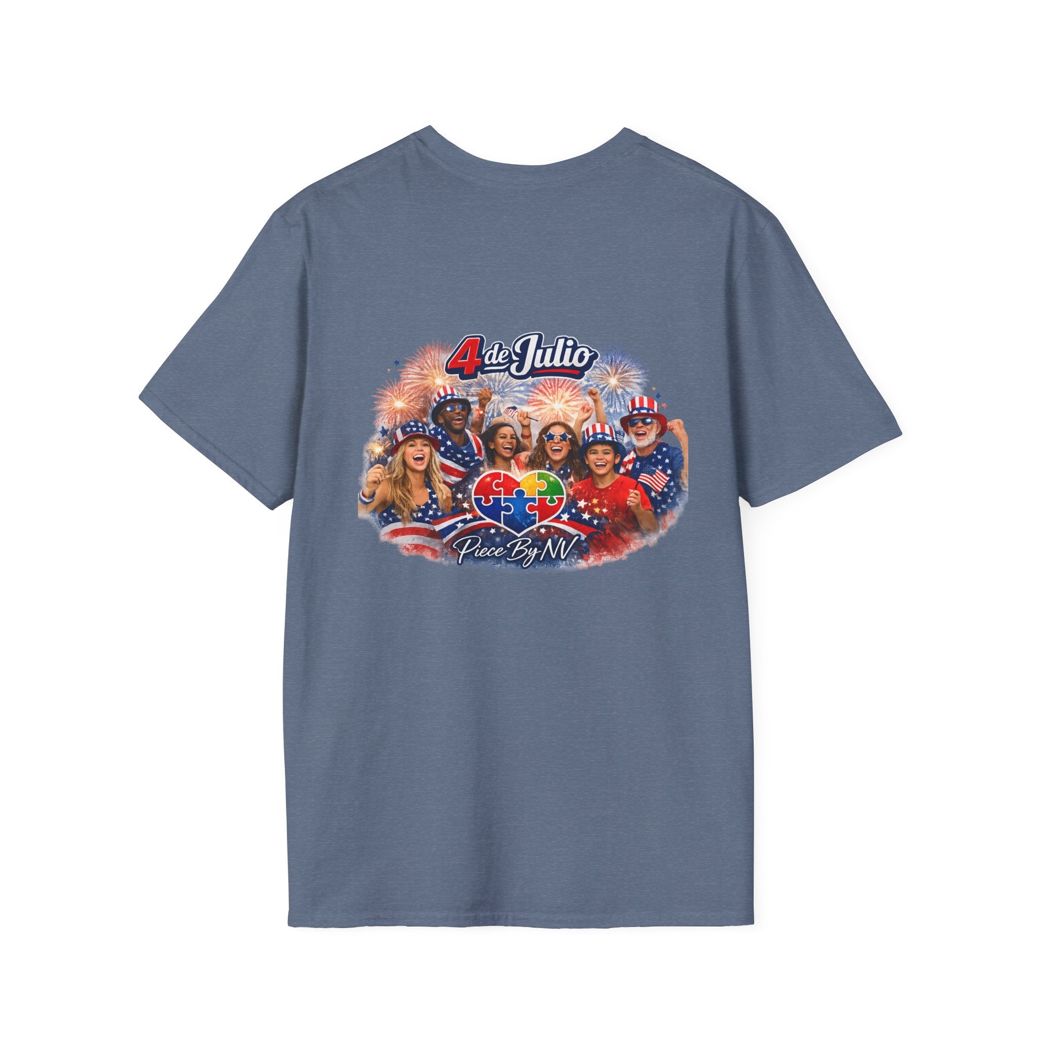 Autism Awareness American Flag 4th of July T-Shirt | Inclusion Patriotic Design