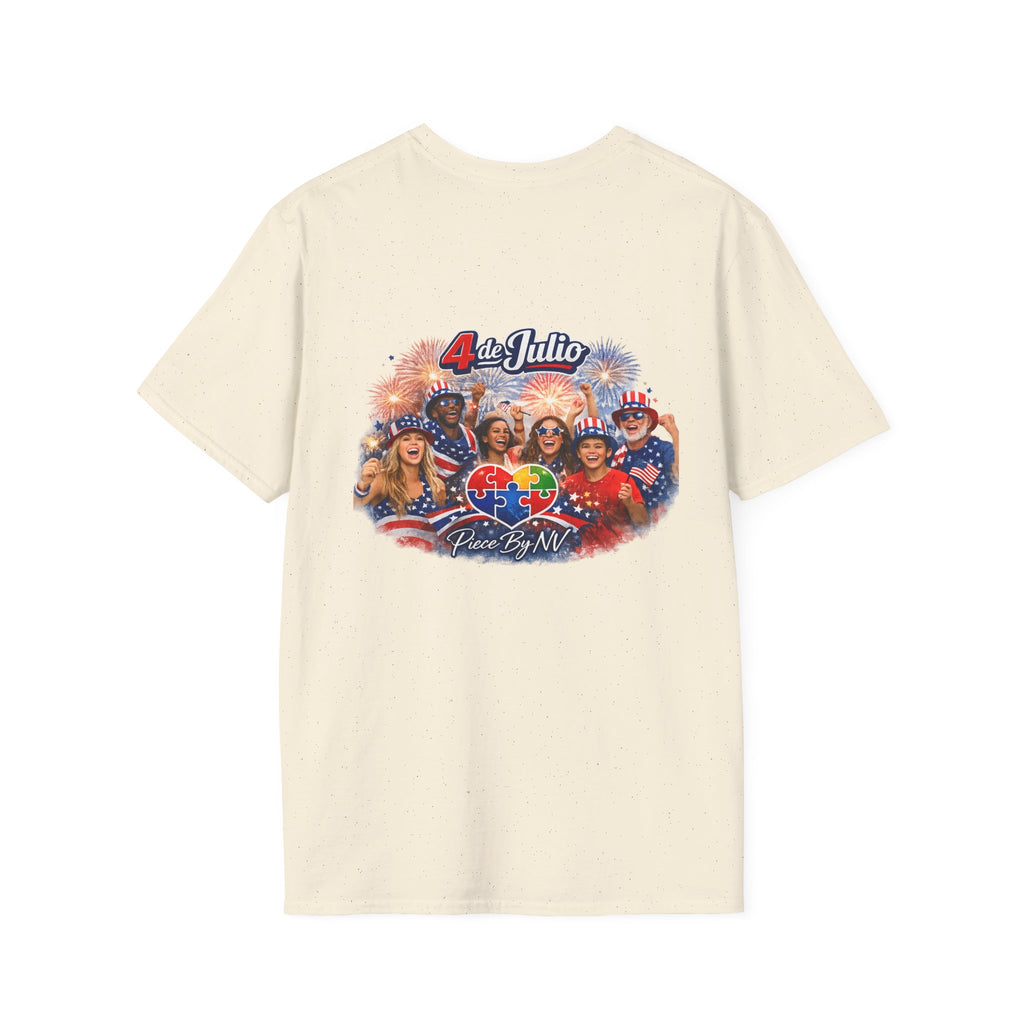 Autism Awareness American Flag 4th of July T-Shirt | Inclusion Patriotic Design