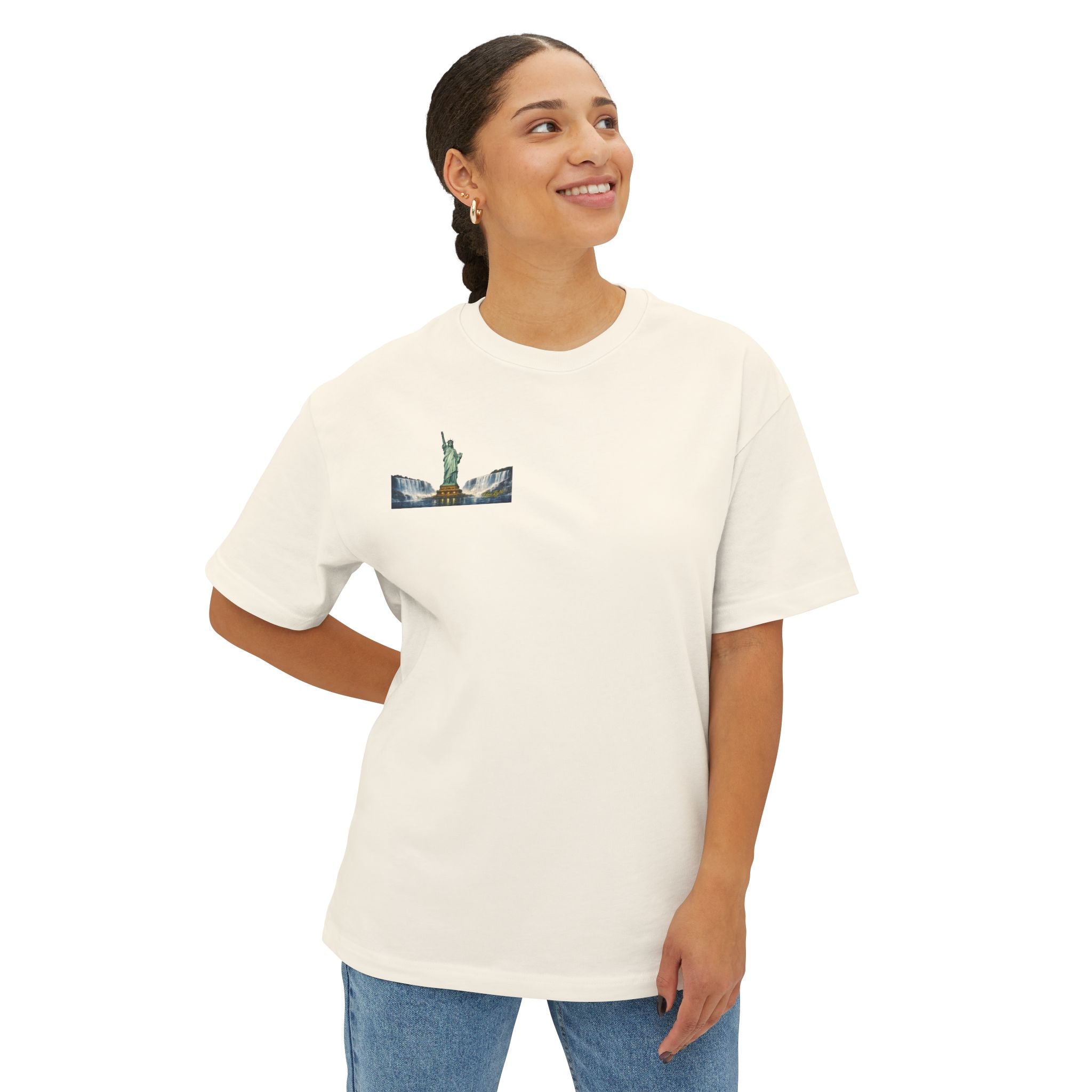 Statue of Liberty Eagle Back Print T-Shirt | Patriotic Liberty Artwork