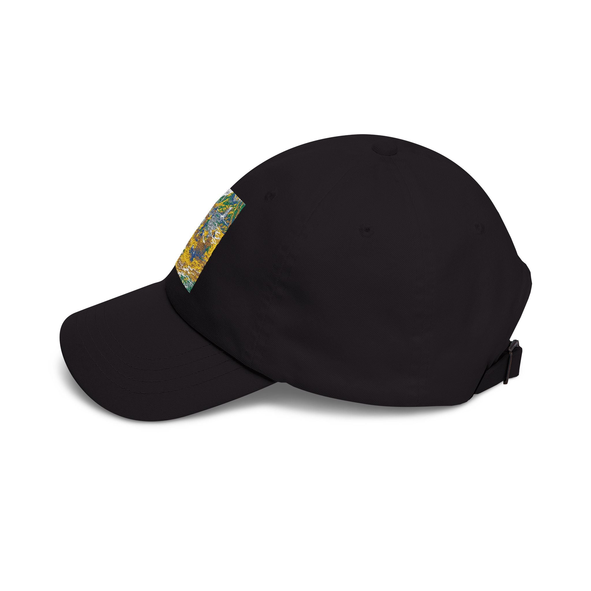 Floral Meadow Art Classic Dad Cap | Yellow Blue Wildflower Embroidery