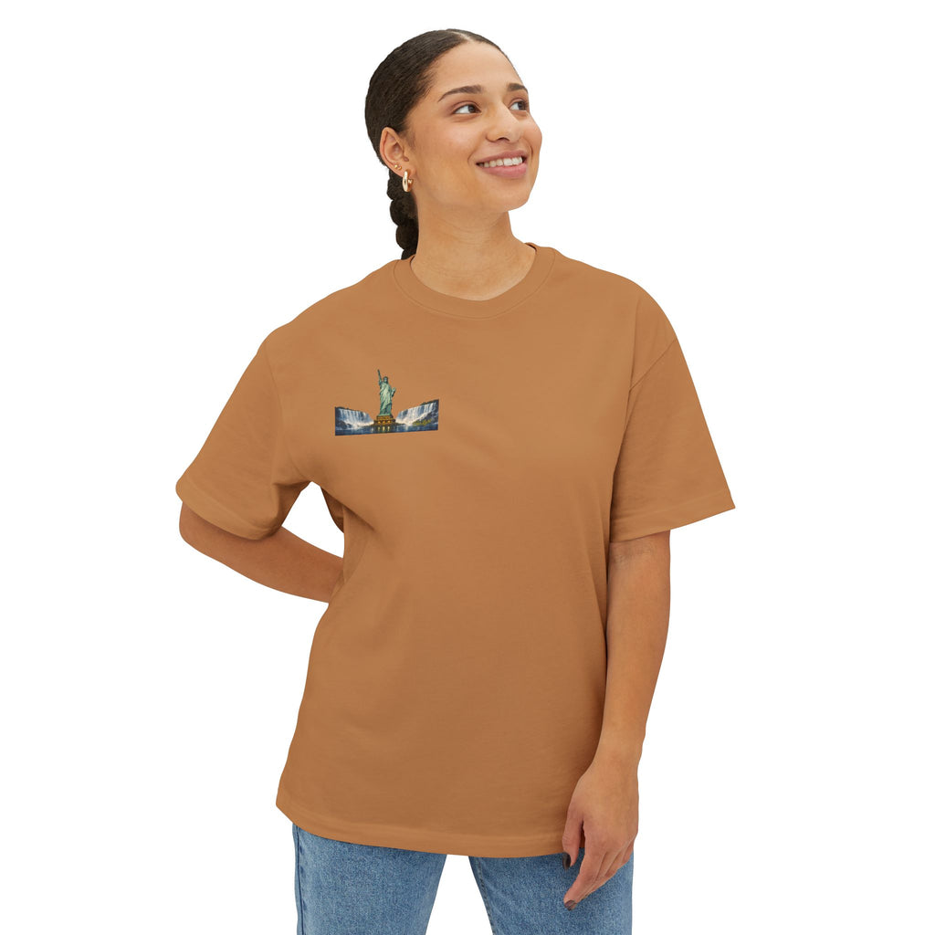 Statue of Liberty Eagle Back Print T-Shirt | Patriotic Liberty Artwork