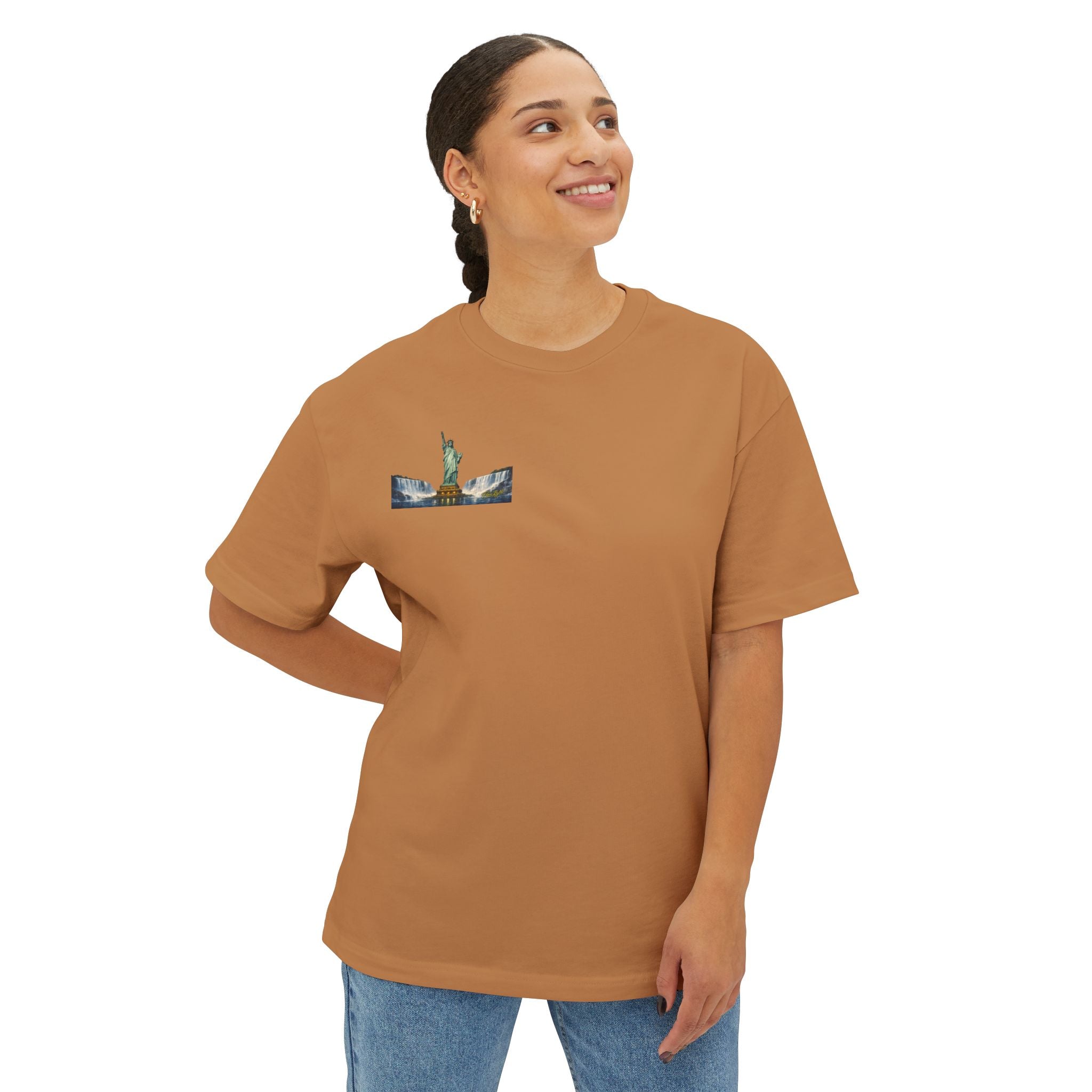 Statue of Liberty Eagle Back Print T-Shirt | Patriotic Liberty Artwork