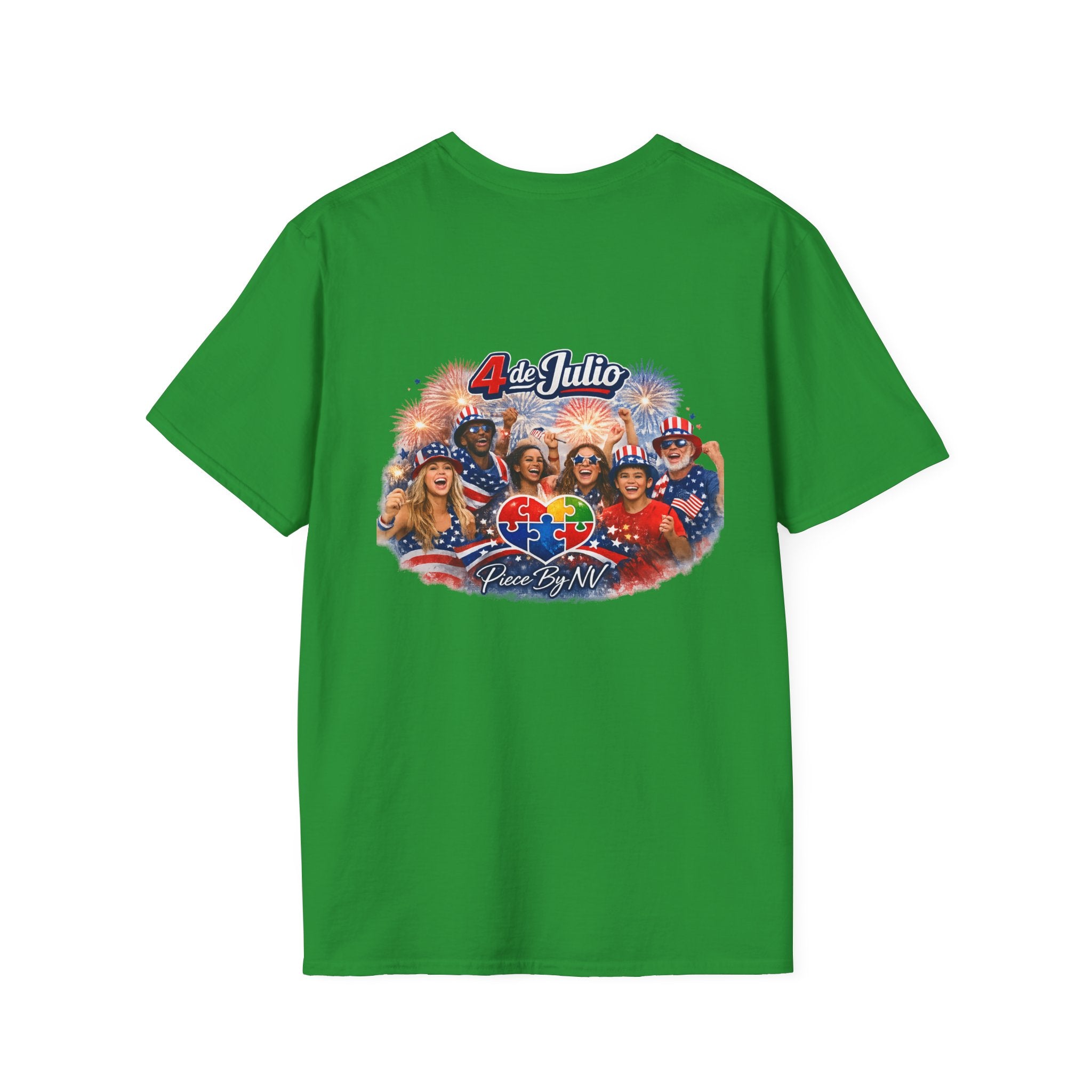 Autism Awareness American Flag 4th of July T-Shirt | Inclusion Patriotic Design
