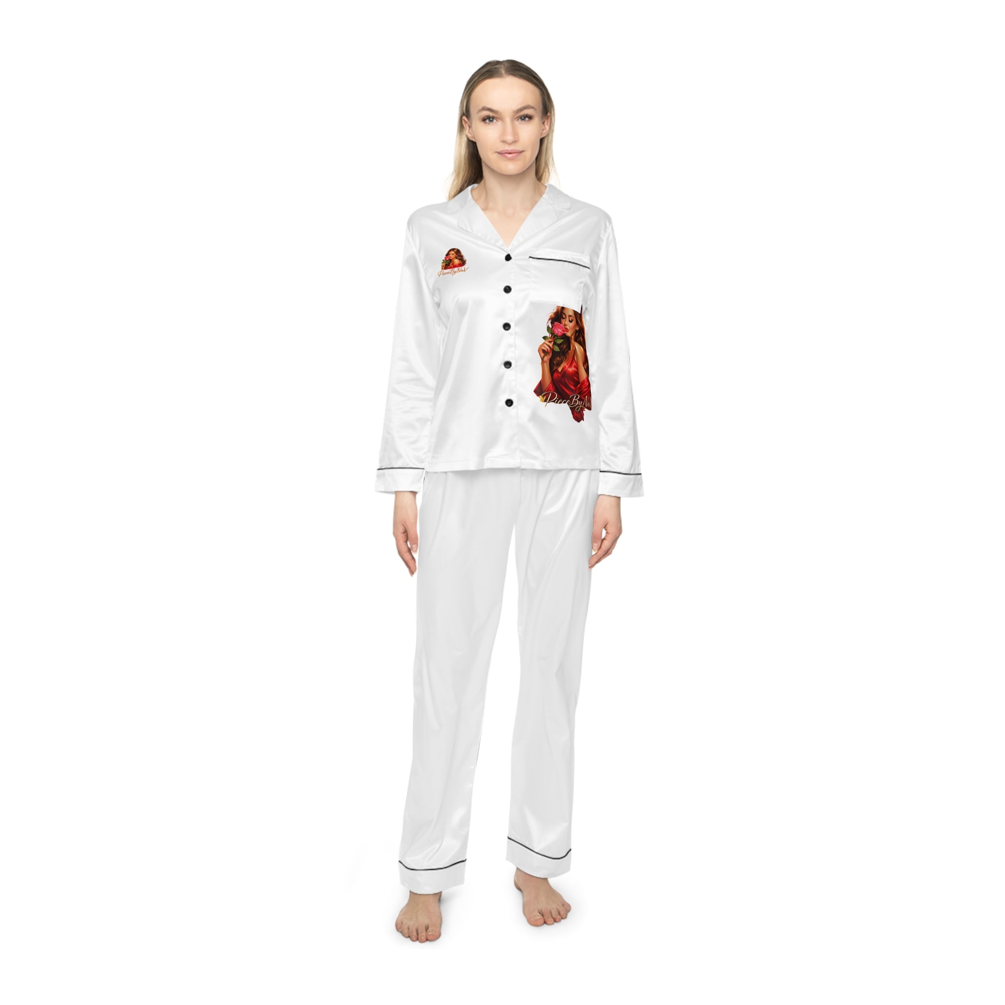 Women's Satin Pajamas (AOP)