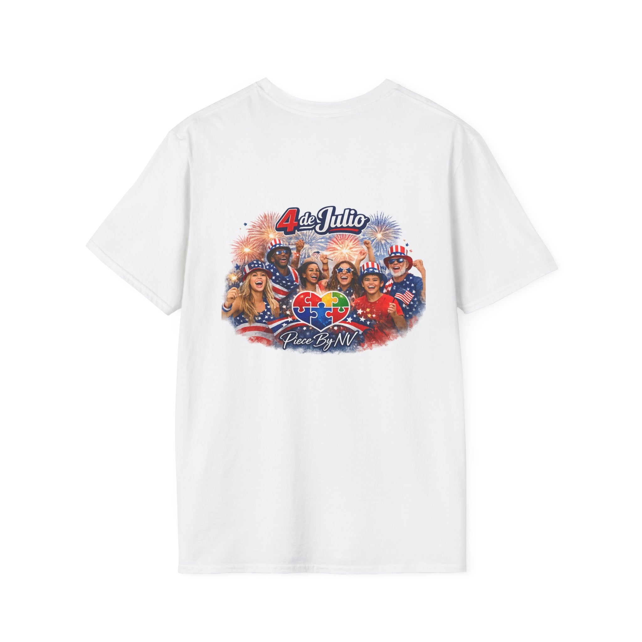 Autism Awareness American Flag 4th of July T-Shirt | Inclusion Patriotic Design