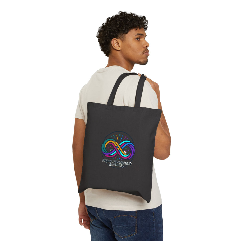 Neurodivergent & Proud Tote, autistic pride, identity-first canvas