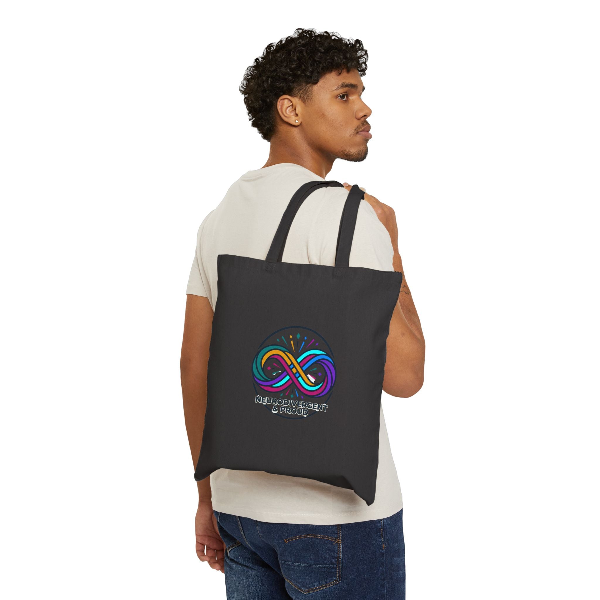 Neurodivergent & Proud Tote, autistic pride, identity-first canvas
