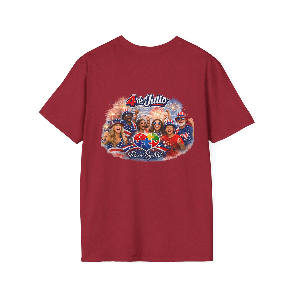 Autism Awareness American Flag 4th of July T-Shirt | Inclusion Patriotic Design