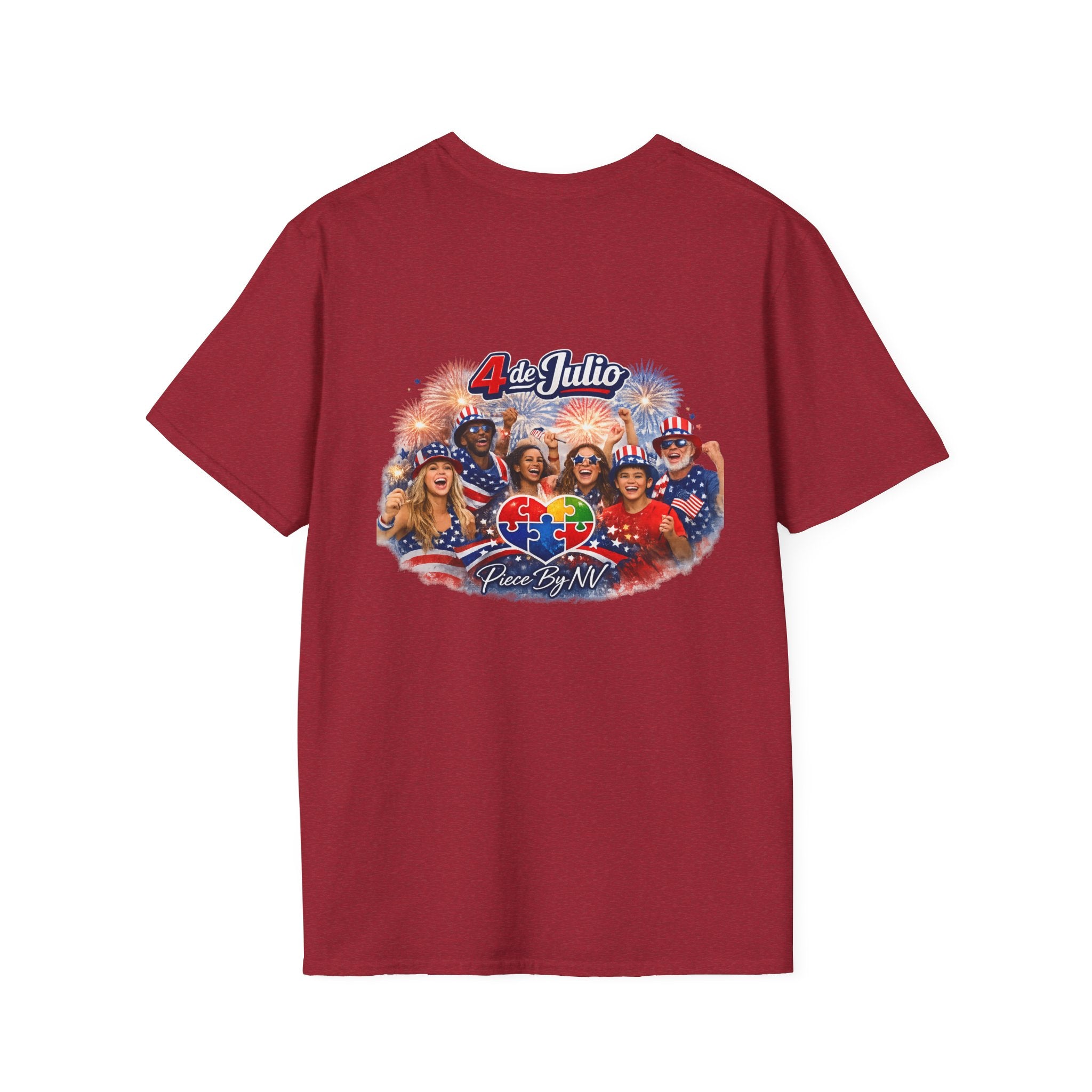 Autism Awareness American Flag 4th of July T-Shirt | Inclusion Patriotic Design