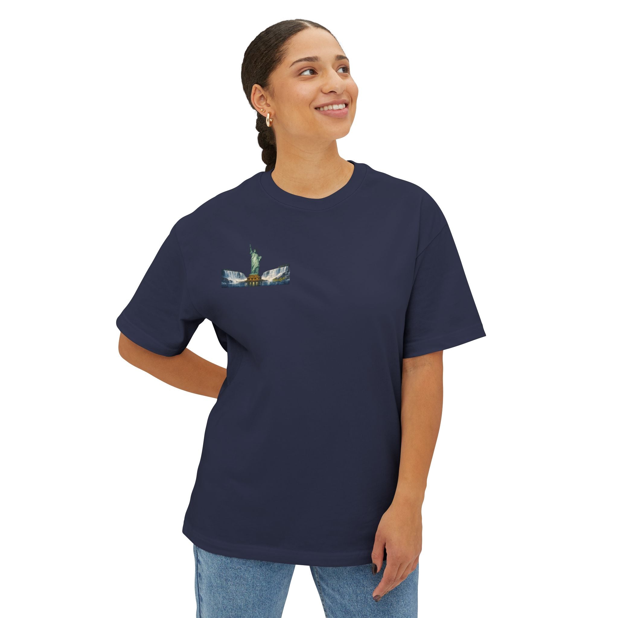 Statue of Liberty Eagle Back Print T-Shirt | Patriotic Liberty Artwork