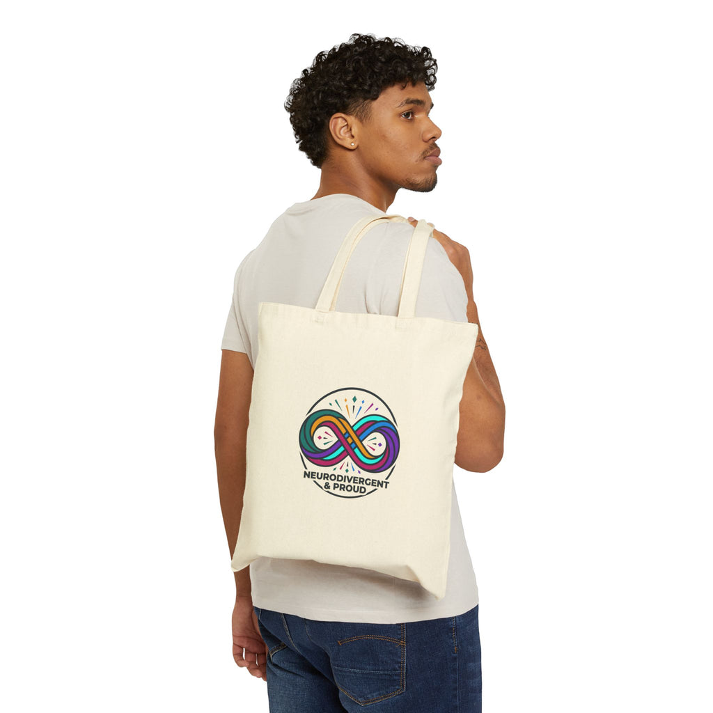 Neurodivergent & Proud Tote, autistic pride, identity-first canvas
