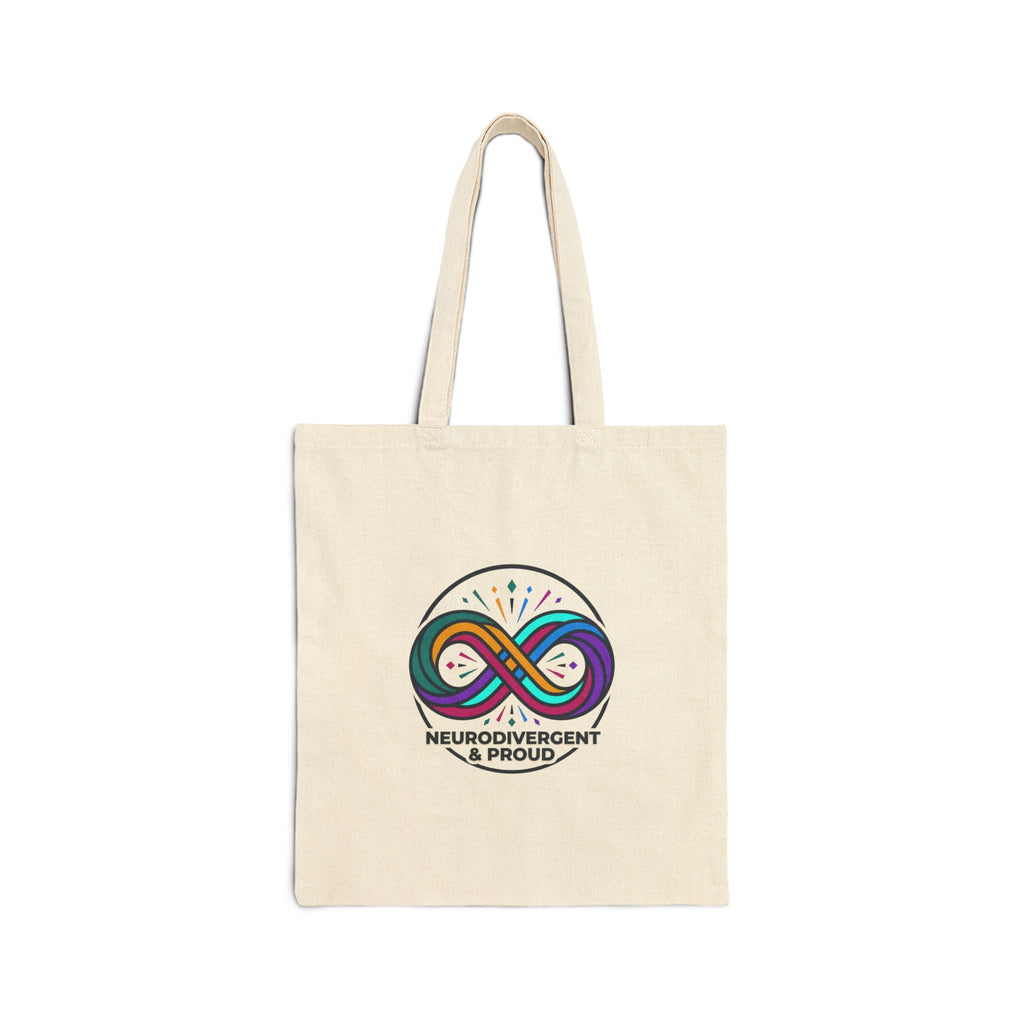 Neurodivergent & Proud Tote, autistic pride, identity-first canvas
