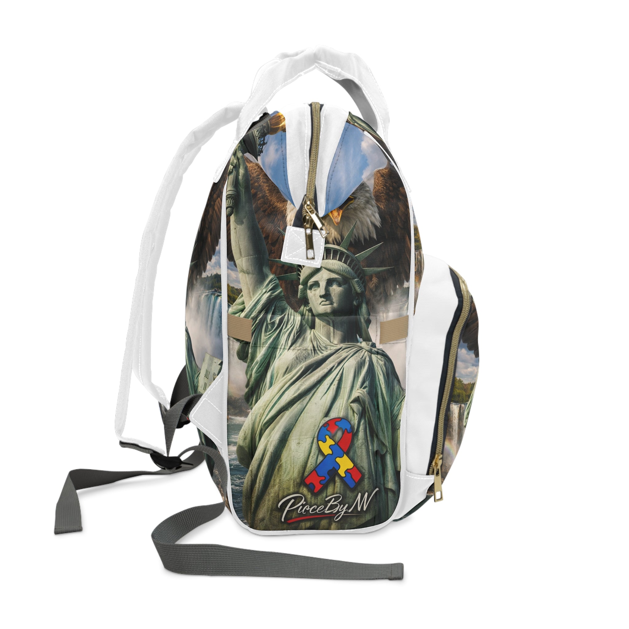 Statue of Liberty Diaper Backpack — Patriotic Multifunctional Baby Bag