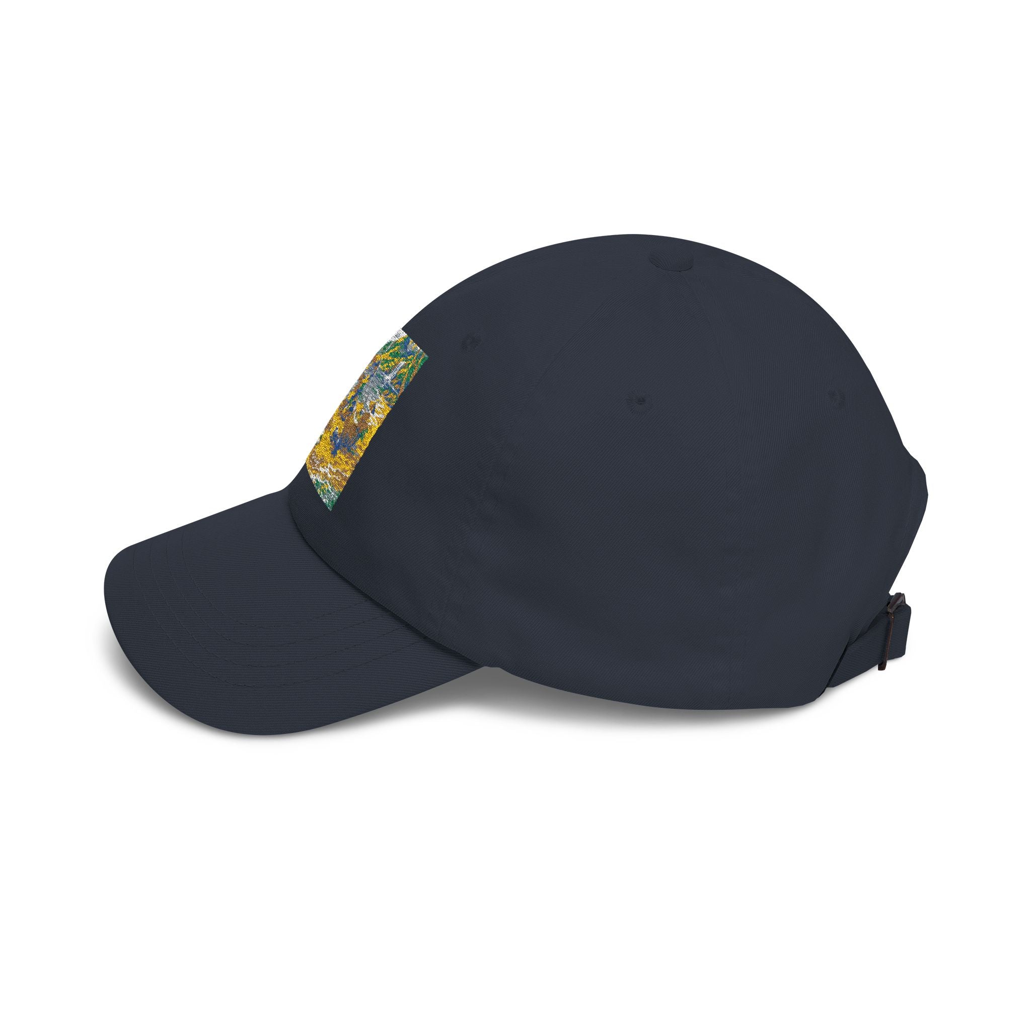 Floral Meadow Art Classic Dad Cap | Yellow Blue Wildflower Embroidery